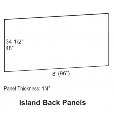 Island Back Panel 8ftx4ftx1/4in
