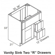 Vanity Sink With Two Drawers 30R